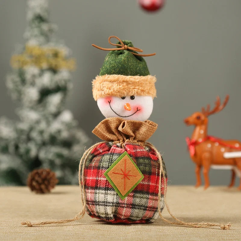 Christmas Gnome Plush Face Gift Sack
