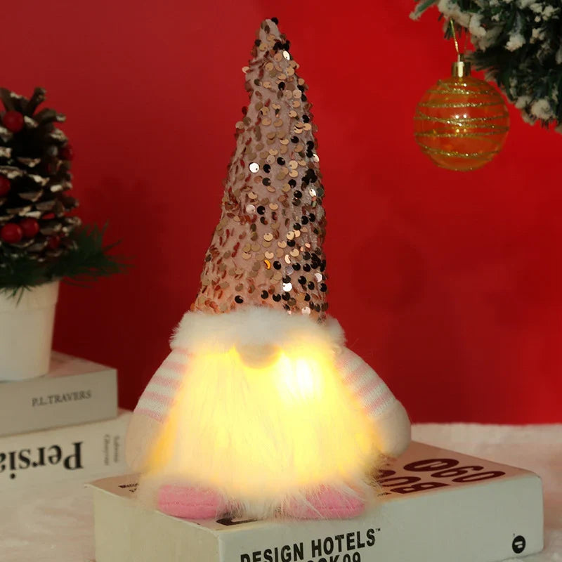 Christmas Gnome Soft Light Sequined Hat