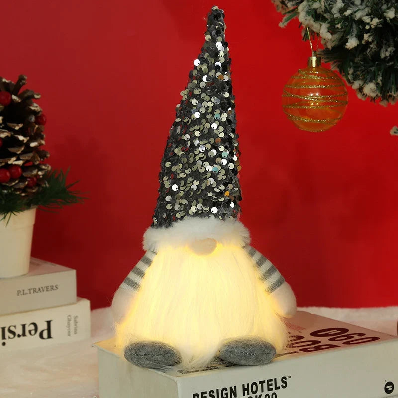 Christmas Gnome Soft Light Sequined Hat