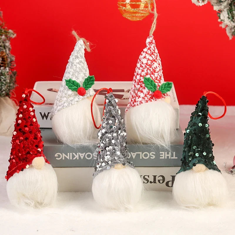 Christmas Hanging Ornament Sequined Warm Glow Easy Hang