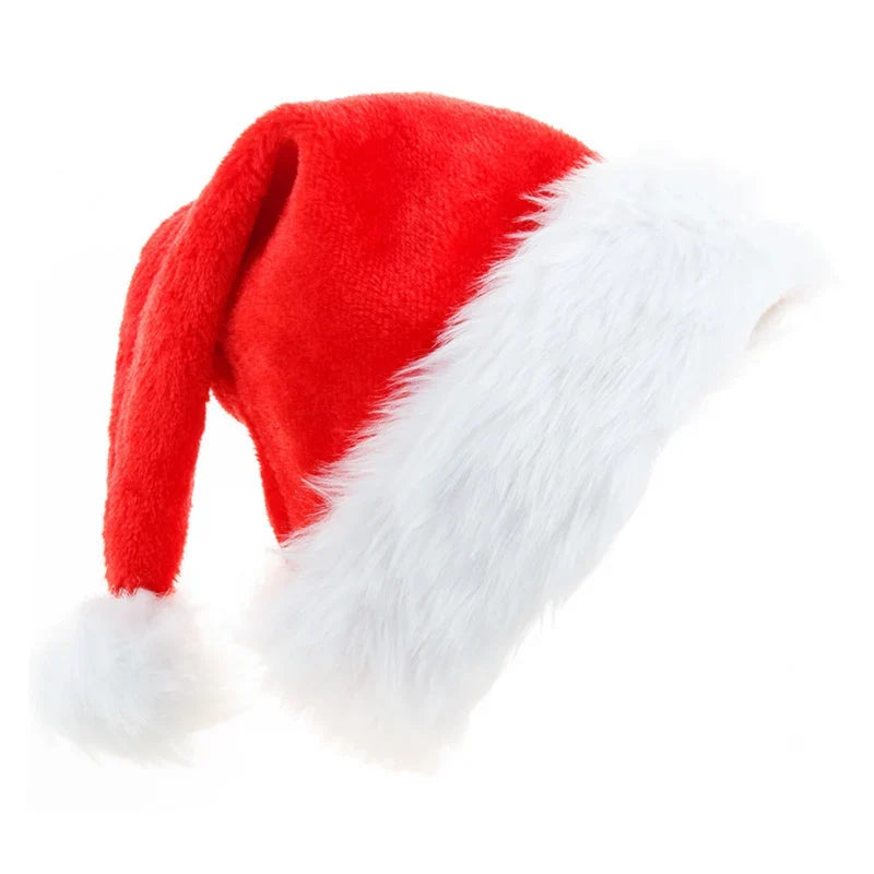 Christmas Hat Soft Fleece Faux Fur Trim