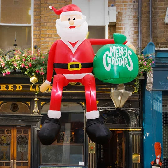 Christmas Inflatable Santa 8-Foot LED Weather-Resistant