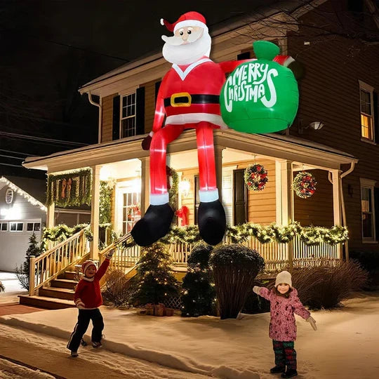 Christmas Inflatable Santa 8-Foot LED Weather-Resistant