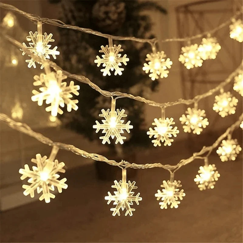 Christmas LED String Lights Battery-Powered Seasonal Designs