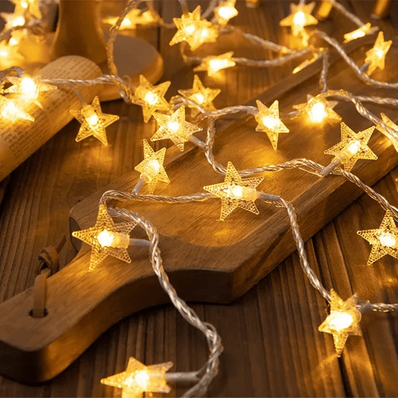 Christmas LED String Lights Battery-Powered Seasonal Designs