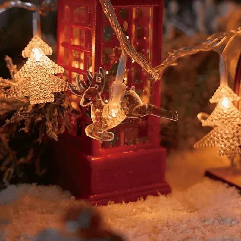 Christmas LED String Lights Battery-Powered Seasonal Designs