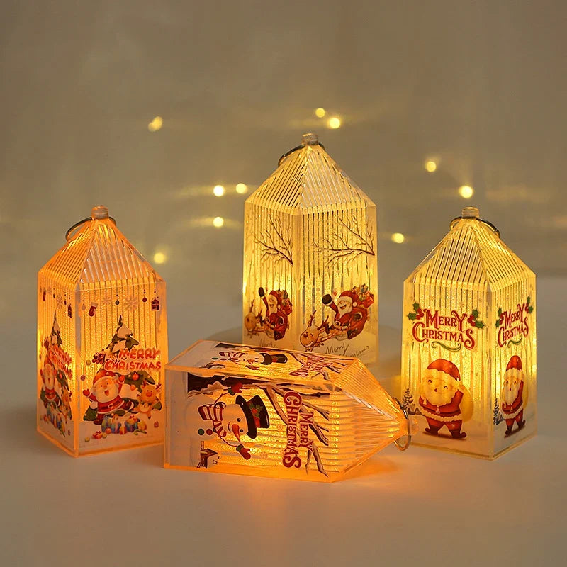Christmas Lantern Battery-Powered Soft LED Durable Plastic