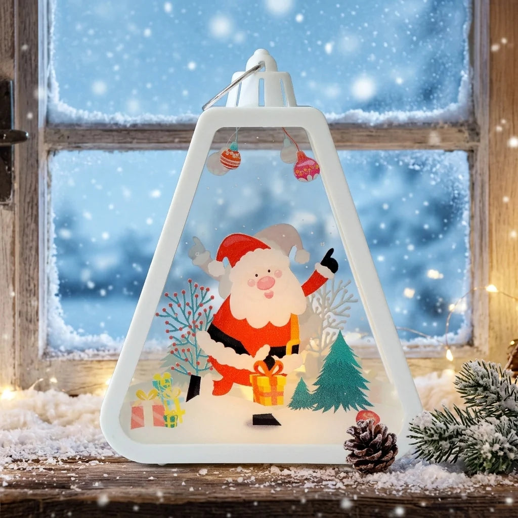 Christmas Lantern Durable Plastic Warm Light Indoor & Outdoor