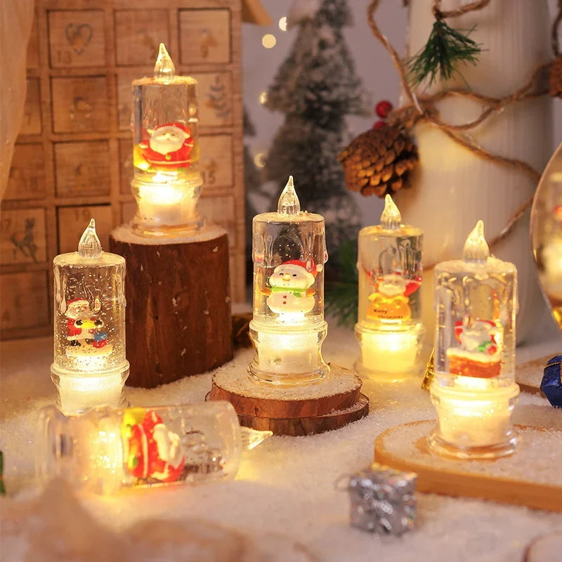 Christmas Lantern Energy-Saving LED Santa Scene Indoor & Outdoor