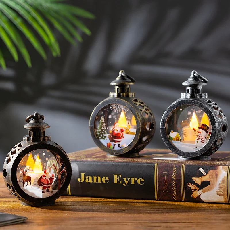 Christmas Lantern Flickering LED Cable-Free Indoor & Outdoor