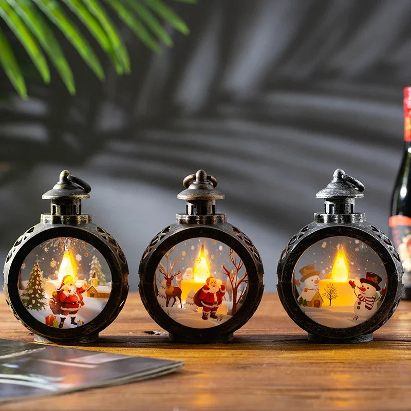 Christmas Lantern Flickering LED Cable-Free Indoor & Outdoor