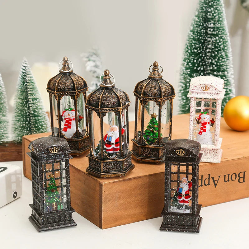 Christmas Lantern Handcrafted Moving Scenes & Soft Lighting