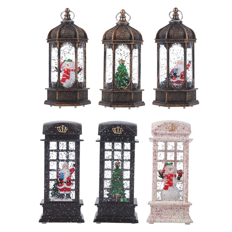 Christmas Lantern Handcrafted Moving Scenes & Soft Lighting