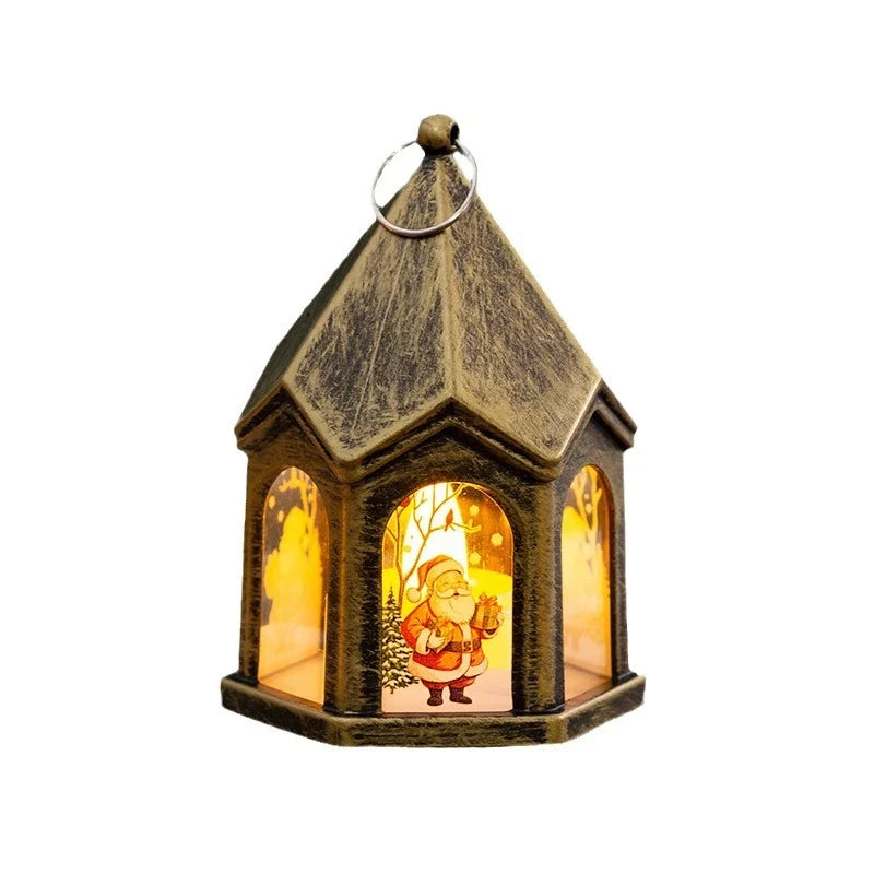 Christmas Lantern House-Shaped Flameless LED Warm Glow