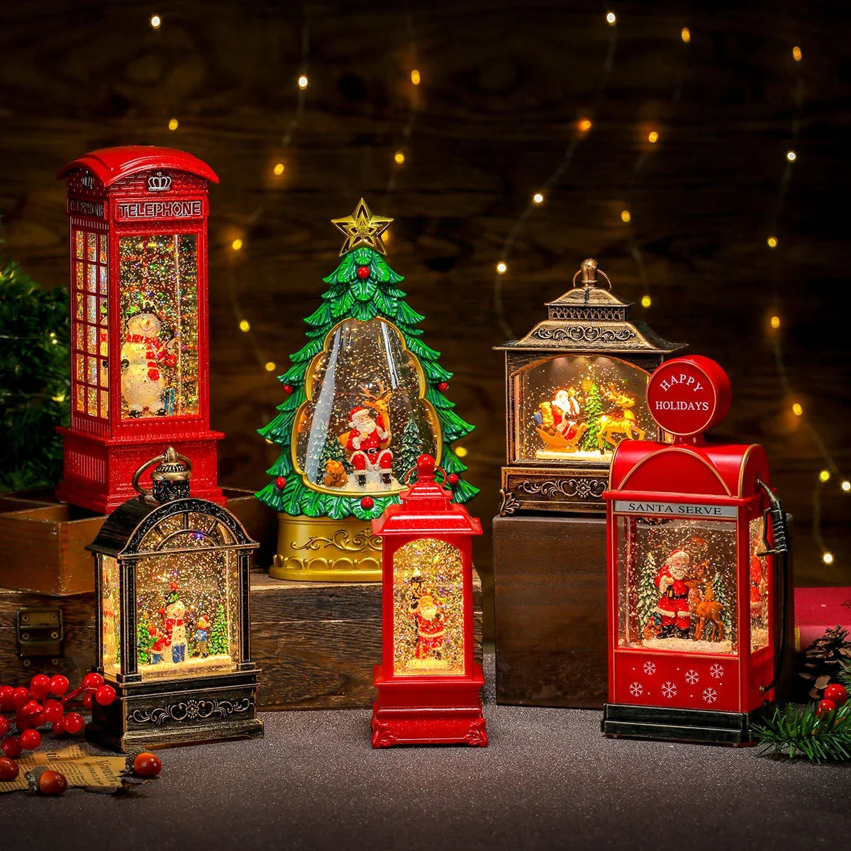 Christmas Lantern Illuminated & Musical Battery-Operated