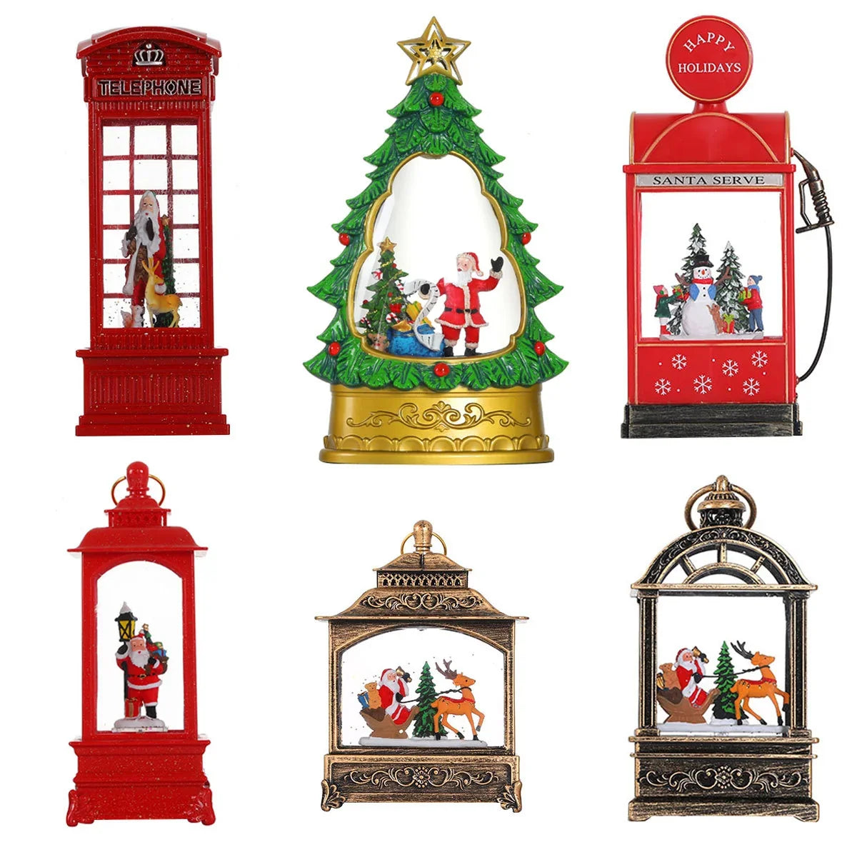 Christmas Lantern Illuminated & Musical Battery Powered 12 Inch