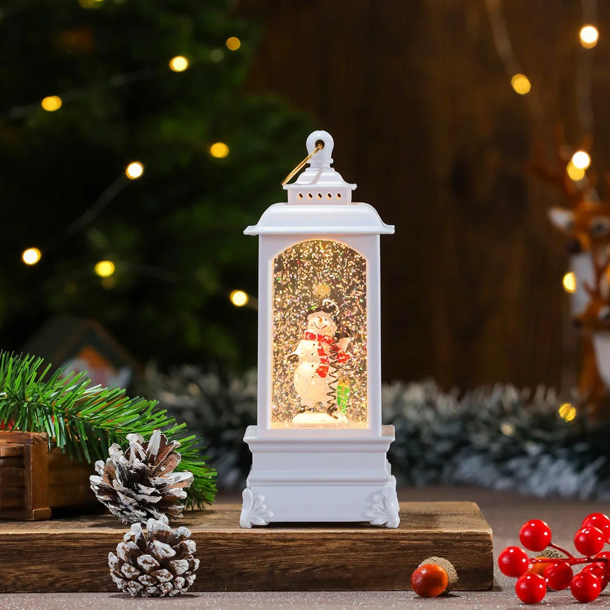 Christmas Lantern Illuminated & Musical Battery Powered 12 Inch