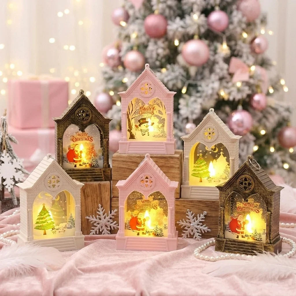 Christmas Lantern Integrated LED Detailed Motifs Hanging & Table