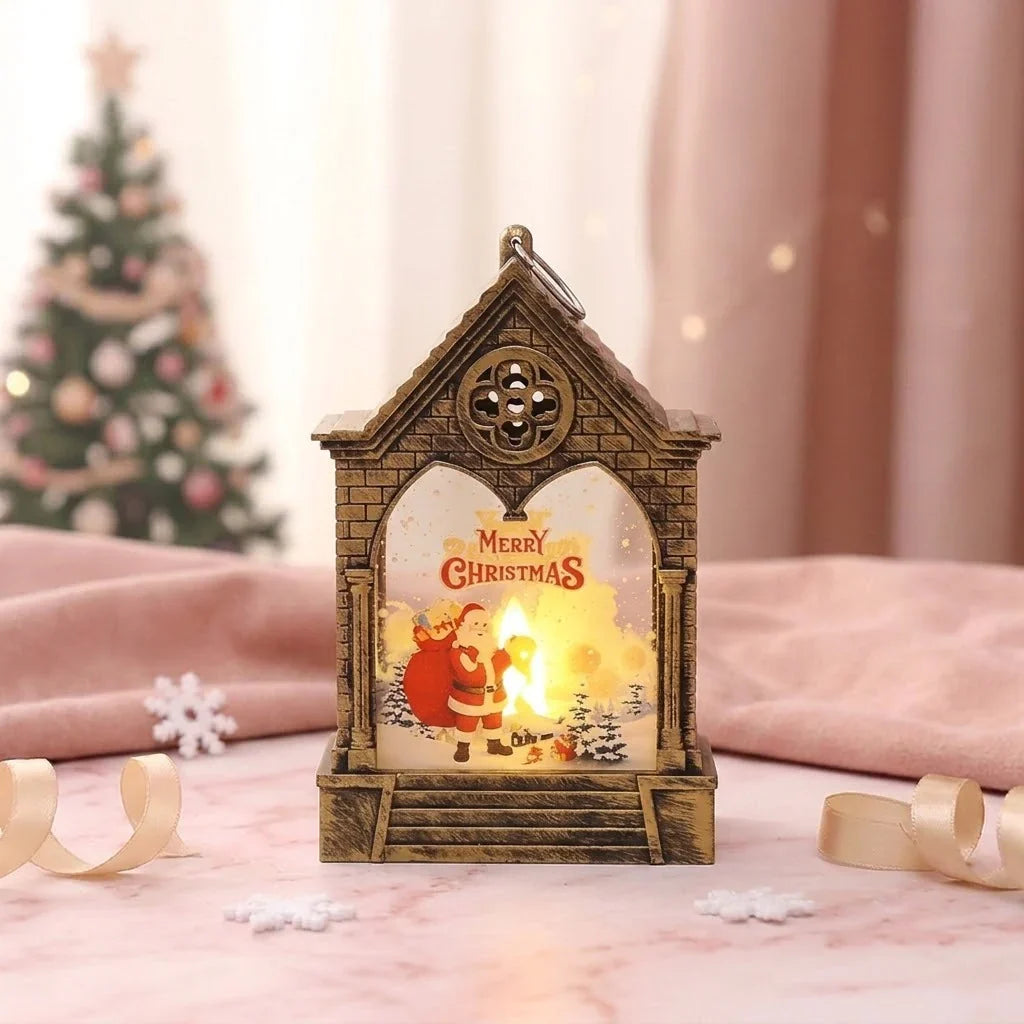 Christmas Lantern Integrated LED Detailed Motifs Hanging & Table