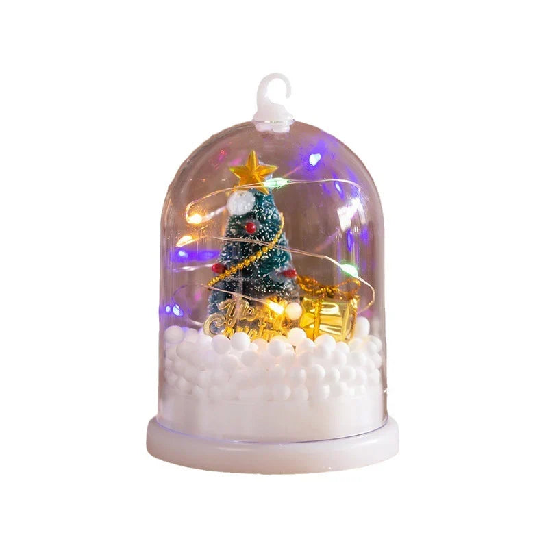 Christmas Lantern Integrated Warm White LED Tree Scene