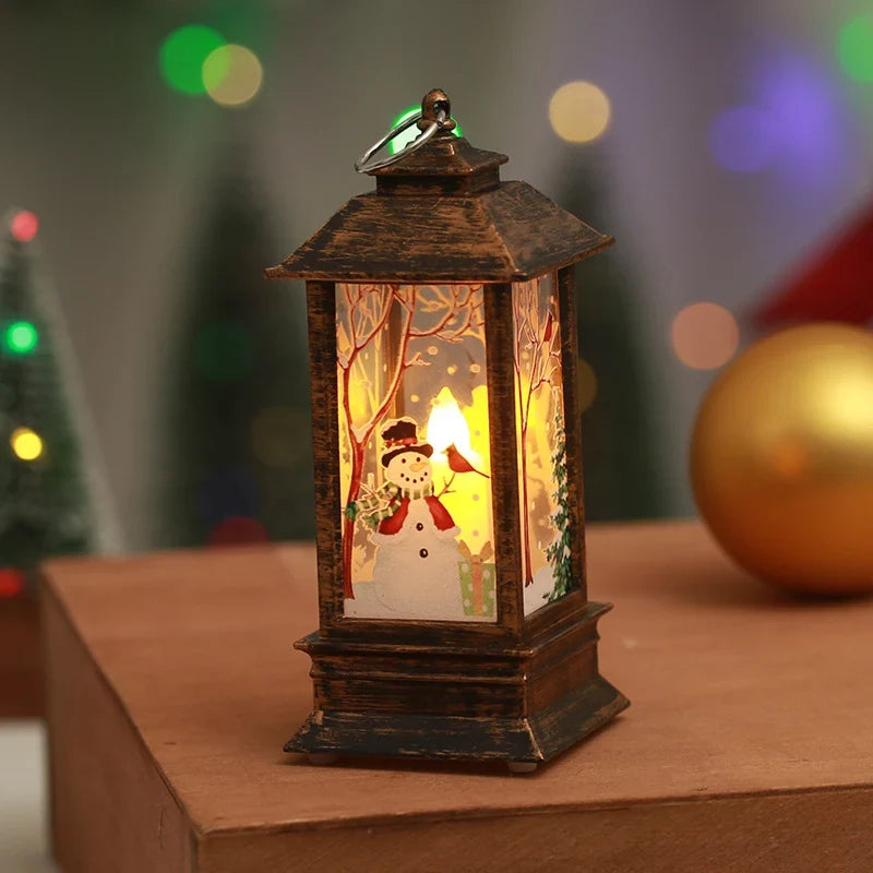 Christmas Lantern Nostalgic Scene Energy-Efficient LED