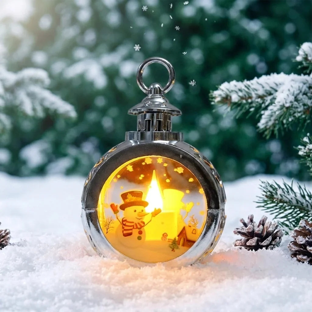 Christmas Lantern Realistic LED Flame Indoor & Outdoor