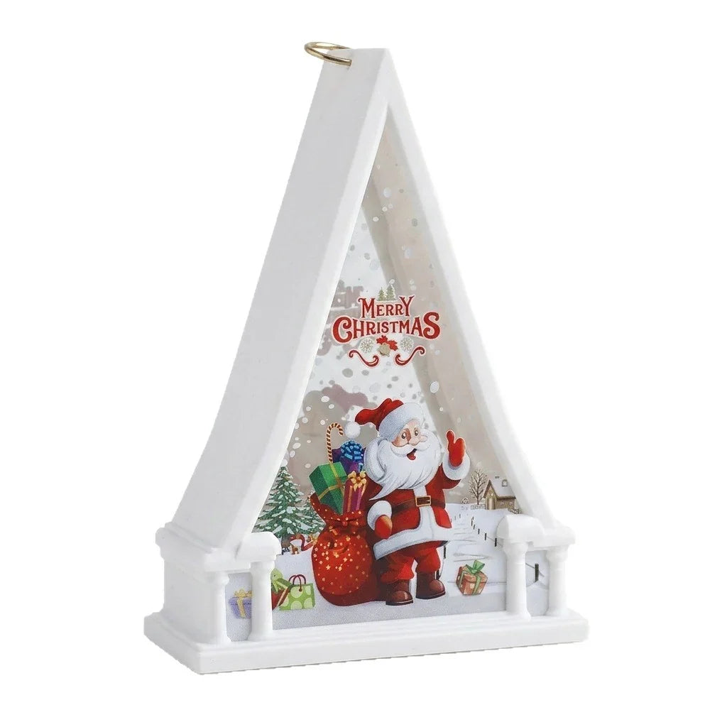 Christmas Lantern Reindeer Motif Tabletop Warm Glow