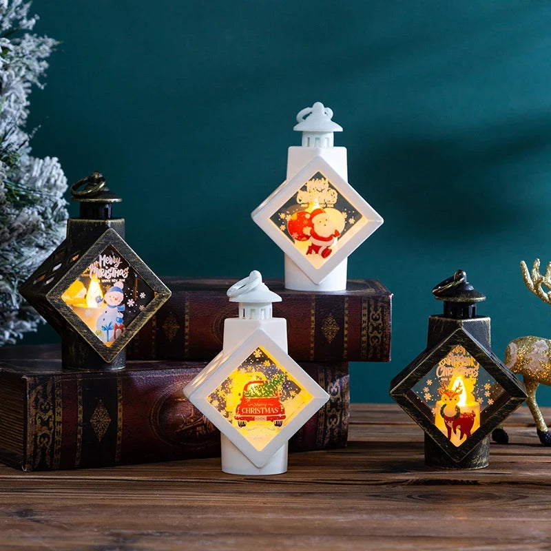 Christmas Lantern Reindeer & Snowflake Cutouts Indoor & Outdoor