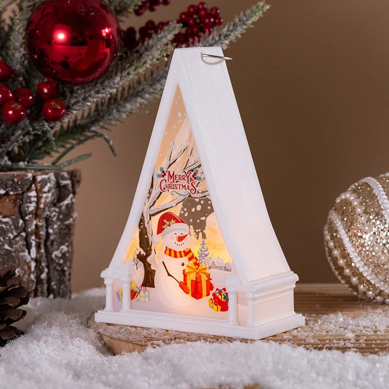 Christmas Lantern Snowman Design Energy-Efficient LED Indoor & Outdoor
