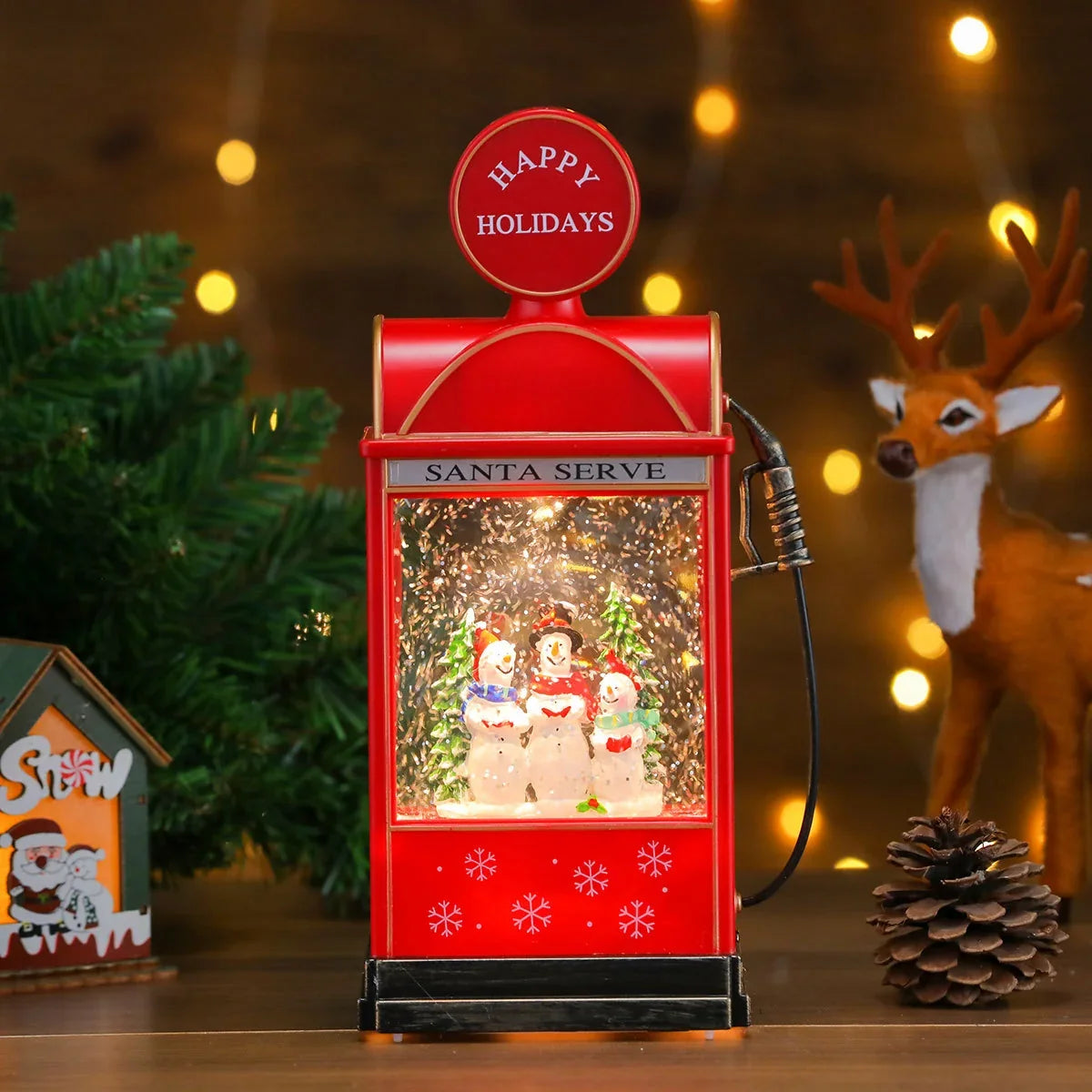 Christmas Lantern Warm Glow LED Musical Battery-Powered