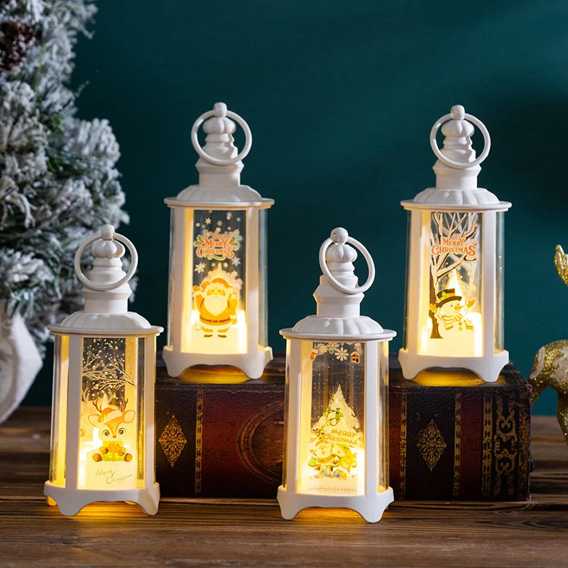 Christmas Lantern Warm LED Weather-Resistant Indoor & Outdoor