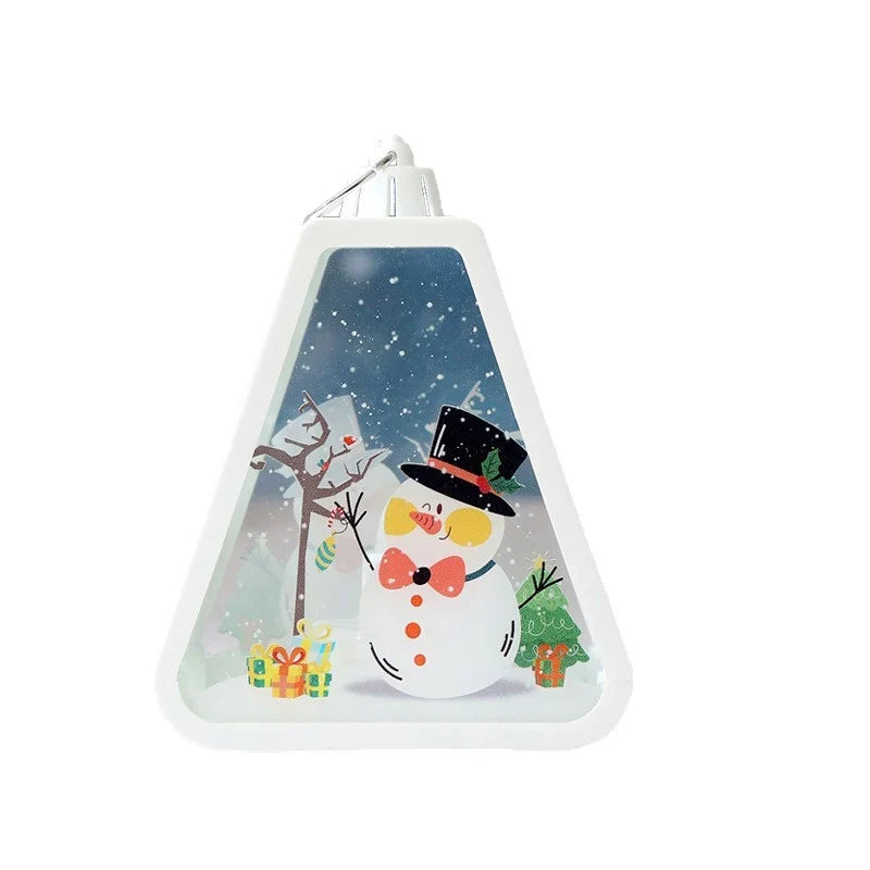 Christmas Lantern Weather-Resistant Plastic Lightweight & Portable