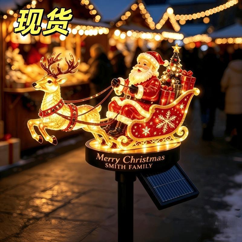 Christmas Lawn Decoration Solar-Powered LED Weather-Resistant