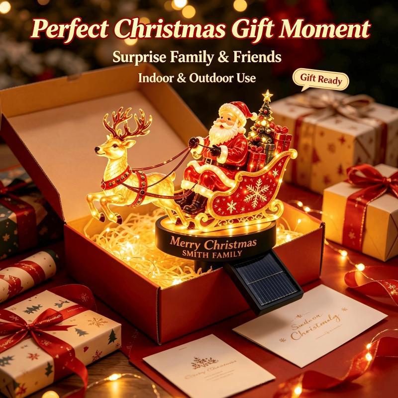 Christmas Lawn Decoration Solar-Powered LED Weather-Resistant