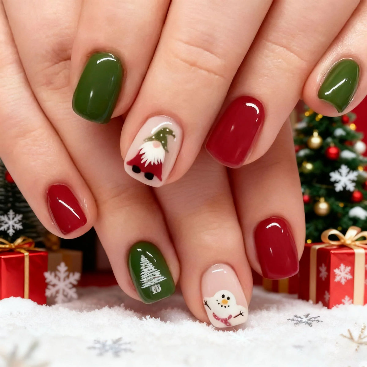 Christmas Nail Art Kit Festive Designs Chip-Resistant
