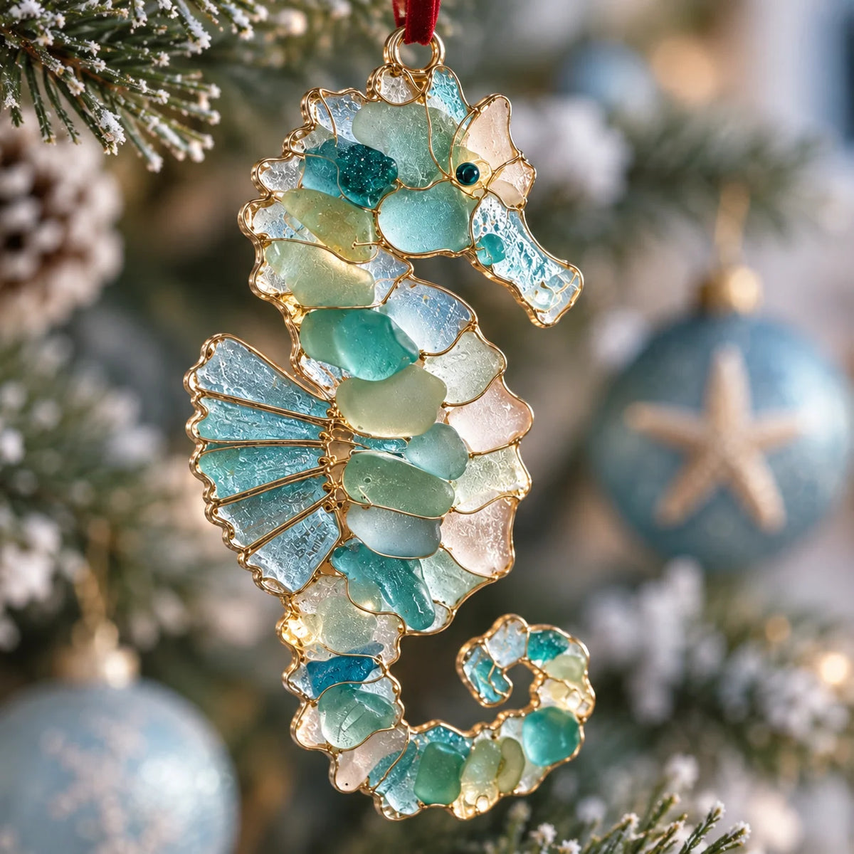 Christmas Ornament Acrylic Marine Life Design