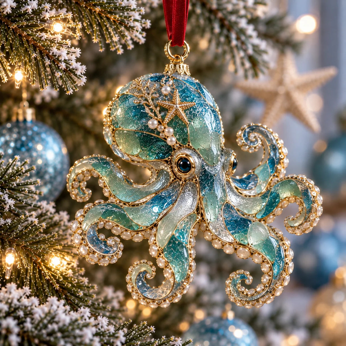 Christmas Ornament Acrylic Marine Life Design