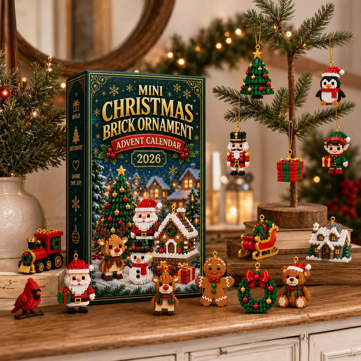 Christmas Ornament Advent Calendar 24 Mini Building Sets