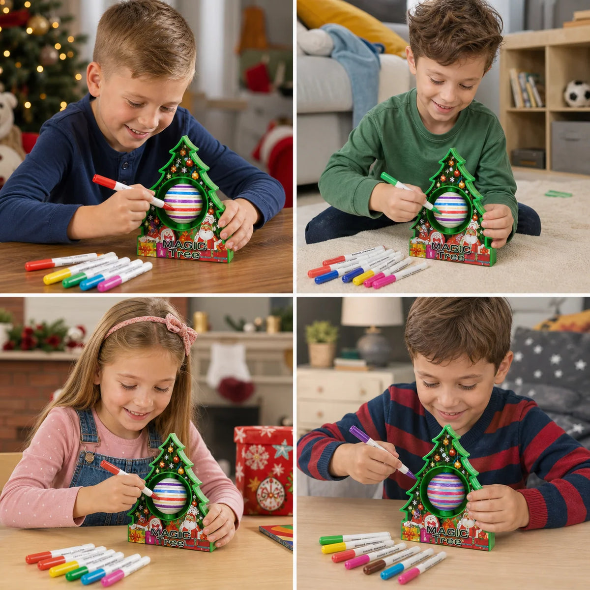 Christmas Ornament Craft Kit Spinning Design & Painting Activity