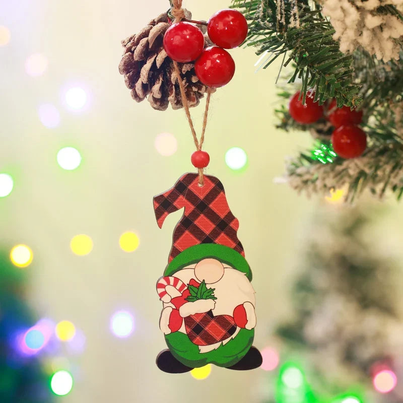 Christmas Ornament Handcrafted Wooden Gnome