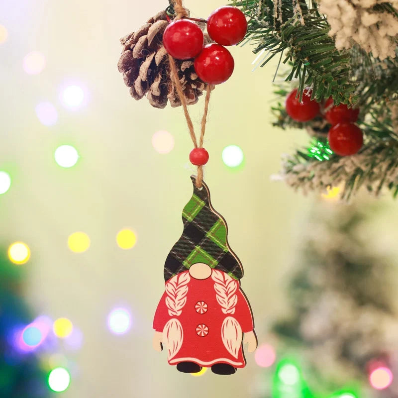 Christmas Ornament Handcrafted Wooden Gnome
