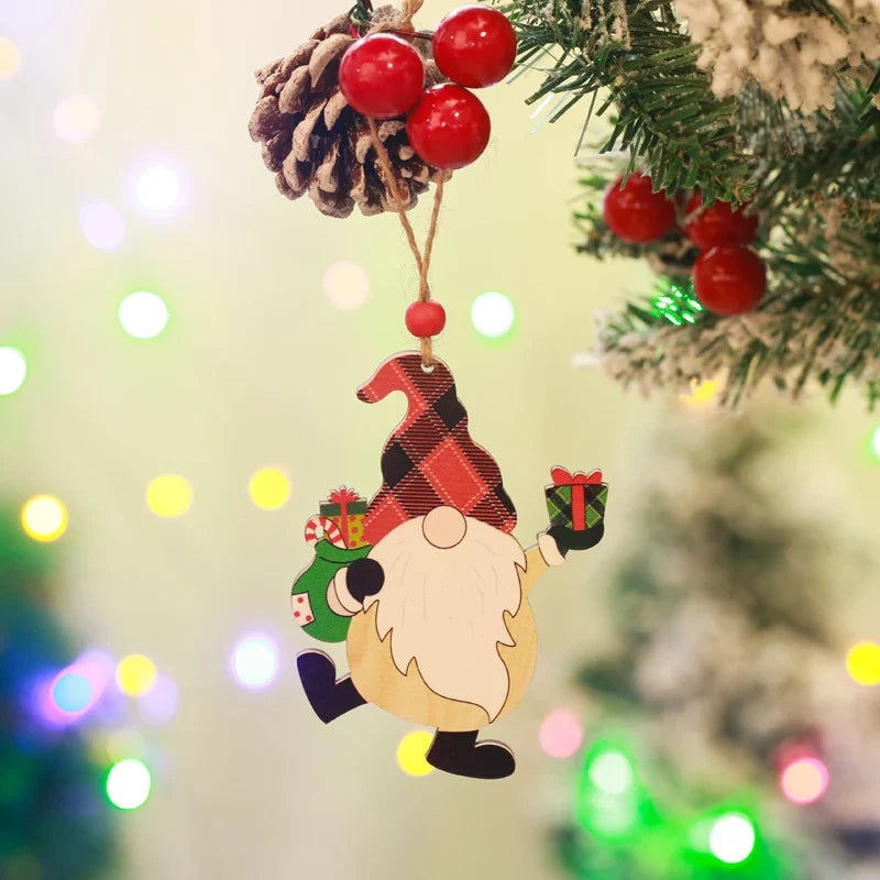 Christmas Ornament Handcrafted Wooden Gnome