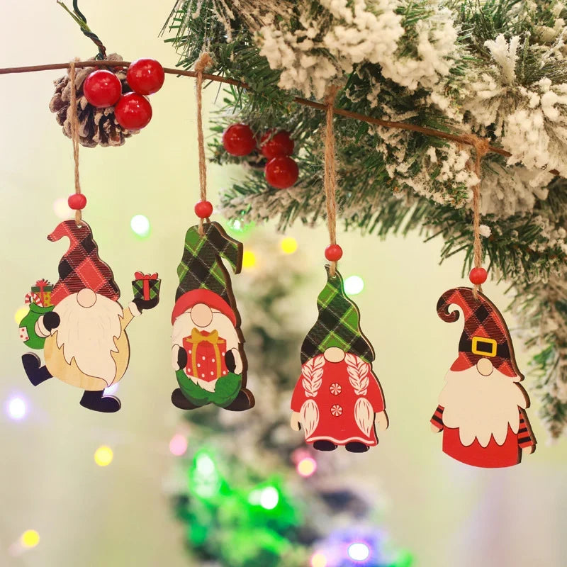 Christmas Ornament Handcrafted Wooden Gnome
