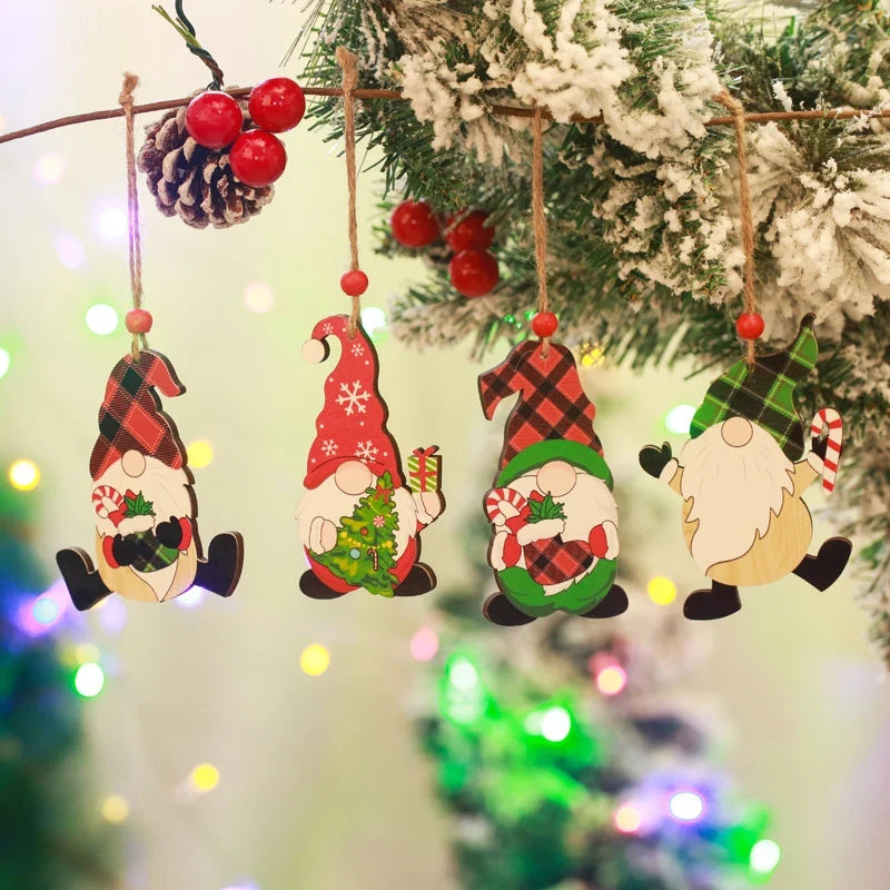 Christmas Ornament Handcrafted Wooden Gnome