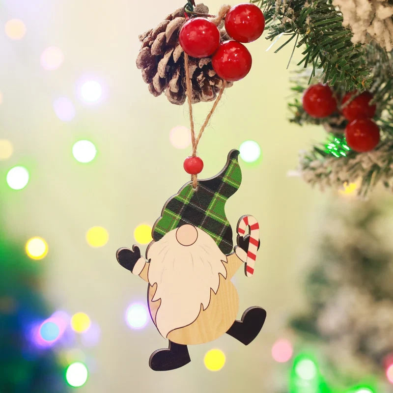 Christmas Ornament Handcrafted Wooden Gnome