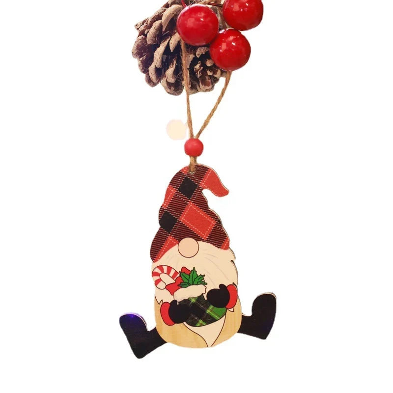 Christmas Ornament Handcrafted Wooden Gnome