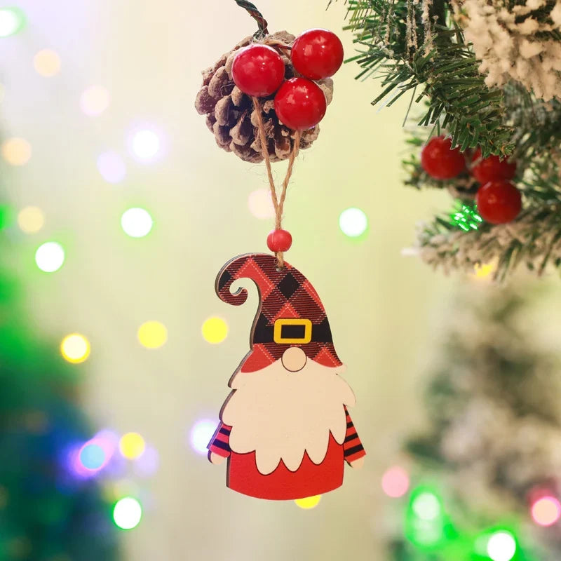 Christmas Ornament Handcrafted Wooden Gnome