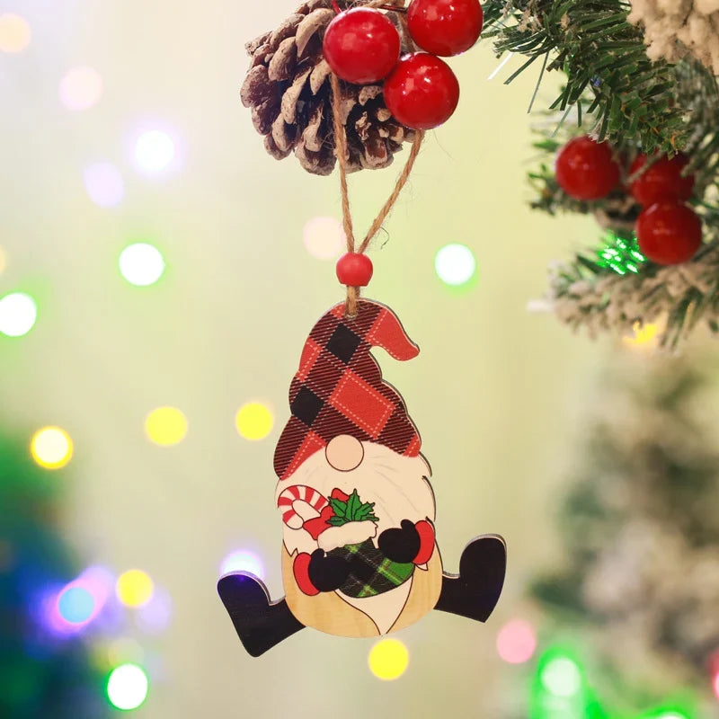 Christmas Ornament Handcrafted Wooden Gnome