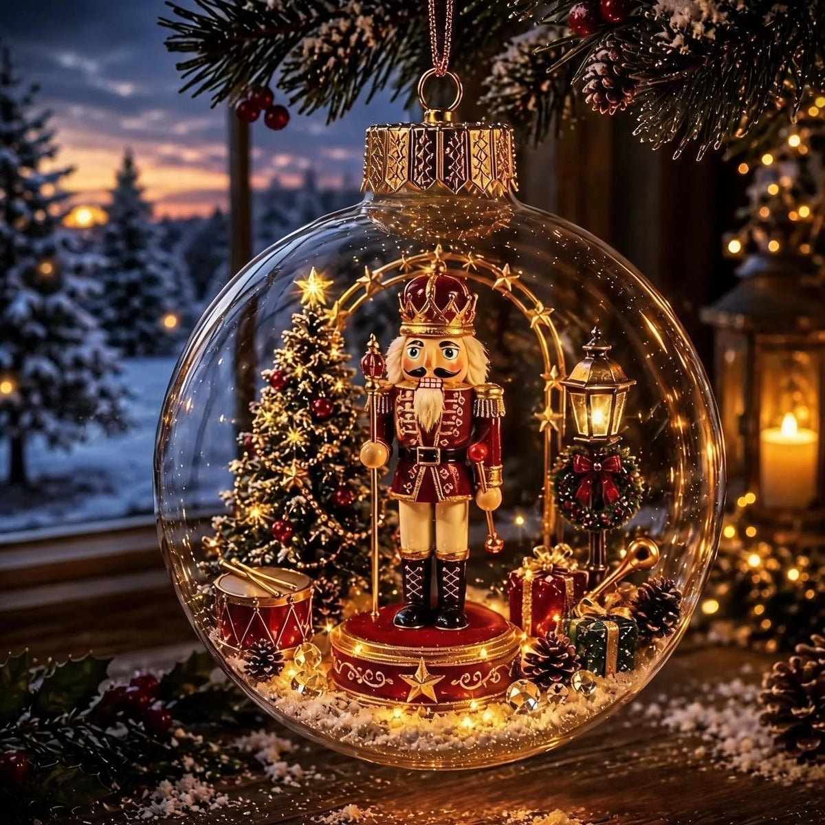 Christmas Ornament Light-Up Multicolour 3.15 Inch