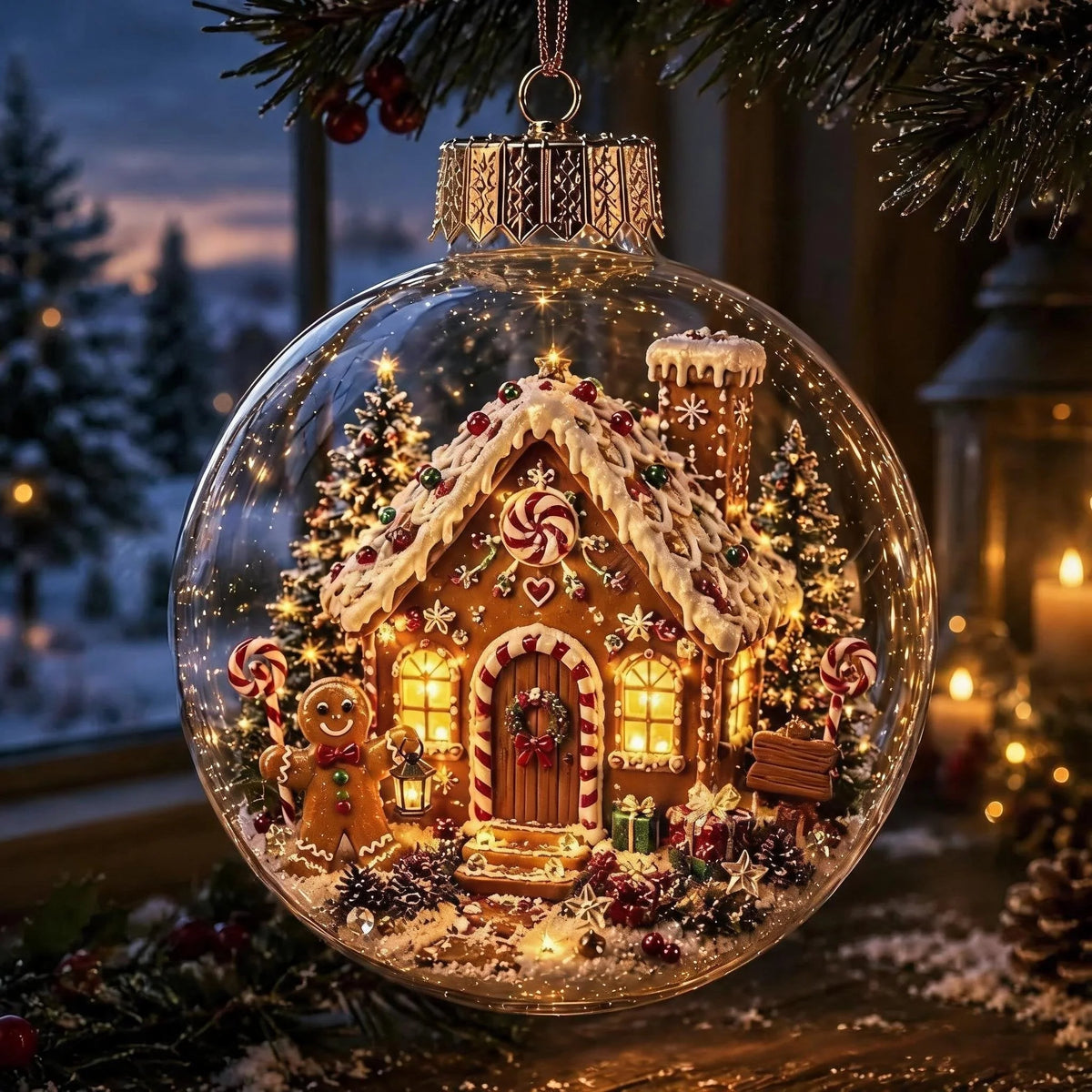 Christmas Ornament Light-Up Multicolour 3.15 Inch